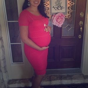 Pink Jessica Simpson maternity dress